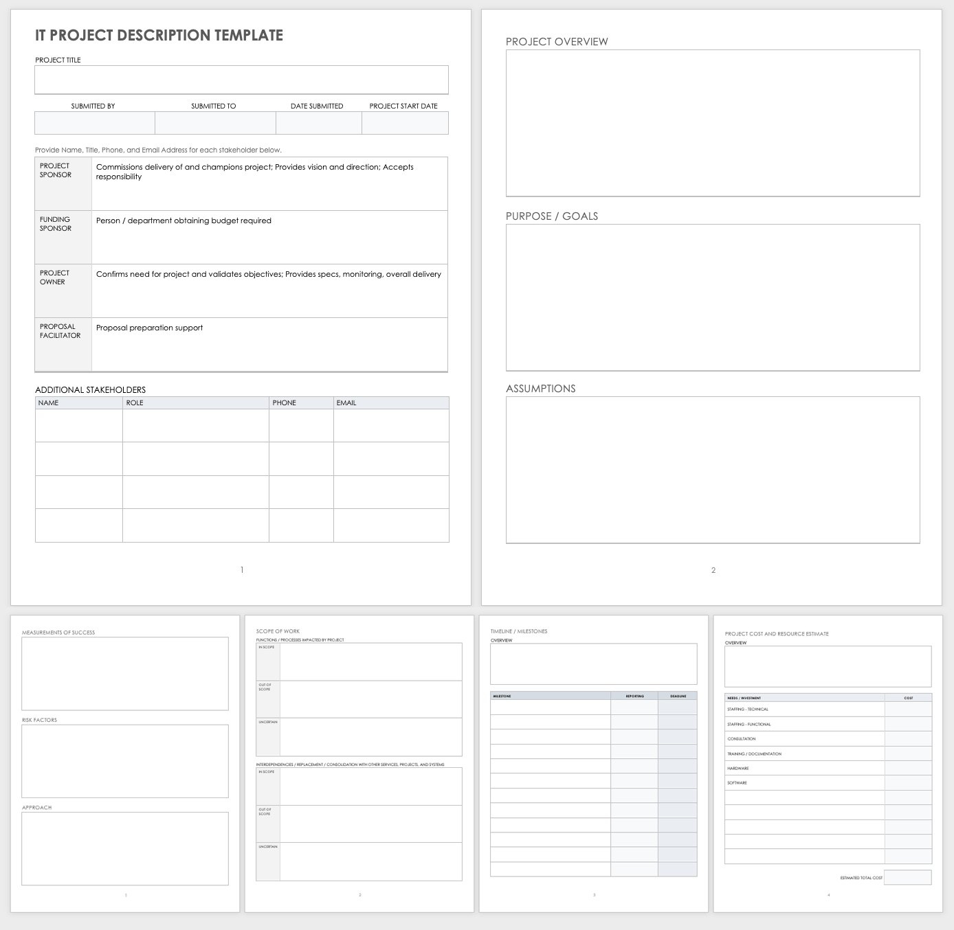 IT Project Description Template