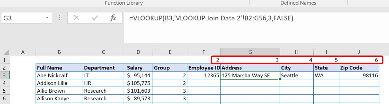 Vlookup Join Data 2