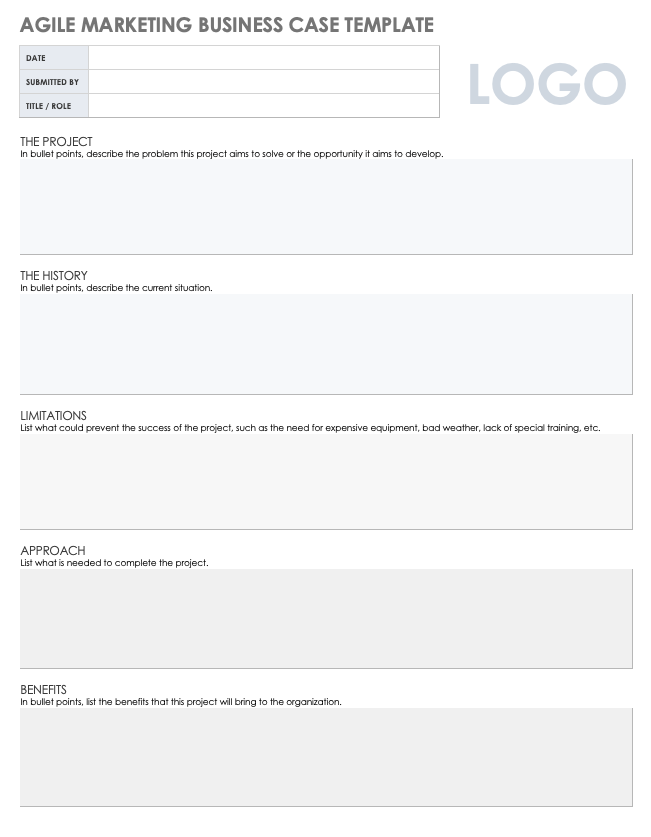 Agile Marketing Business Case Template