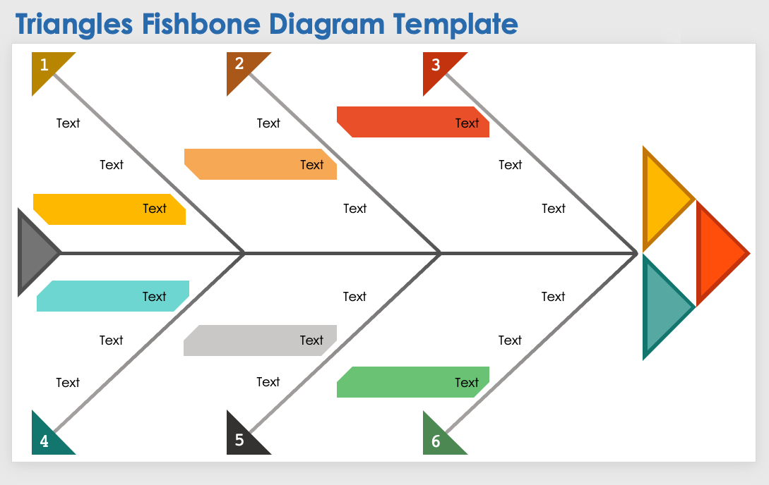 Triangles Fishbone Diagram Template