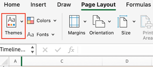 Excel template project timeline change appearance