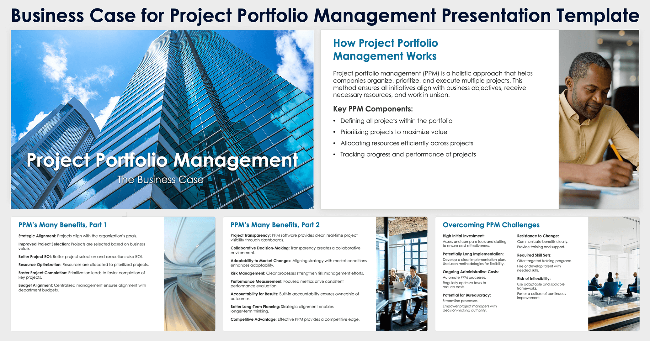 Business Case for Project Portfolio Management Presentation Template