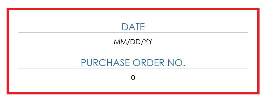 Enter PO Number and Date on Microsoft Word Purchase Order