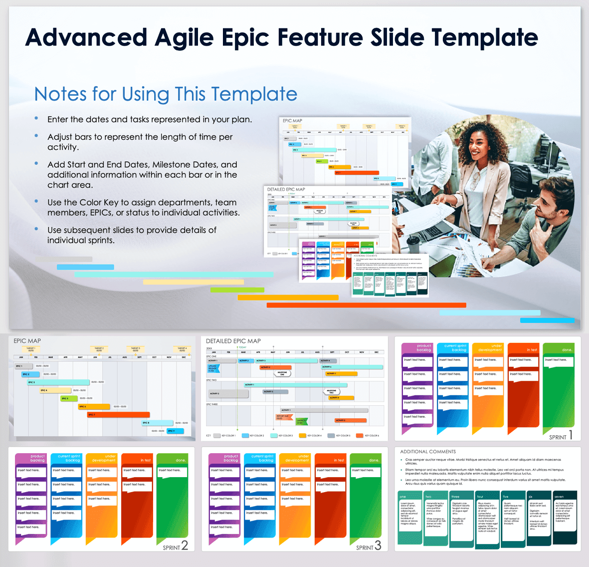 Advanced Agile Epic Feature Slide Template