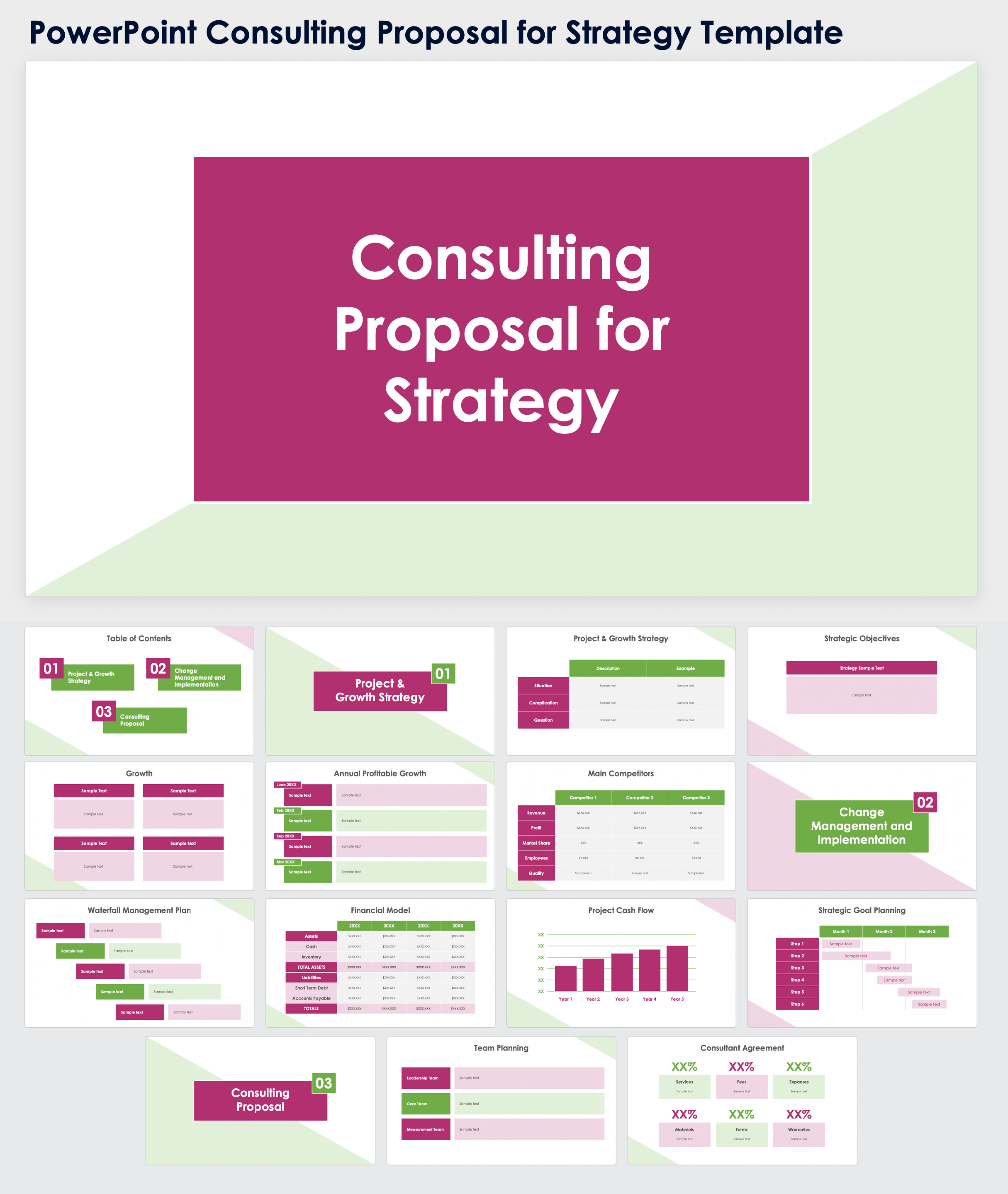 PowerPoint Consulting Proposal for Strategy Template