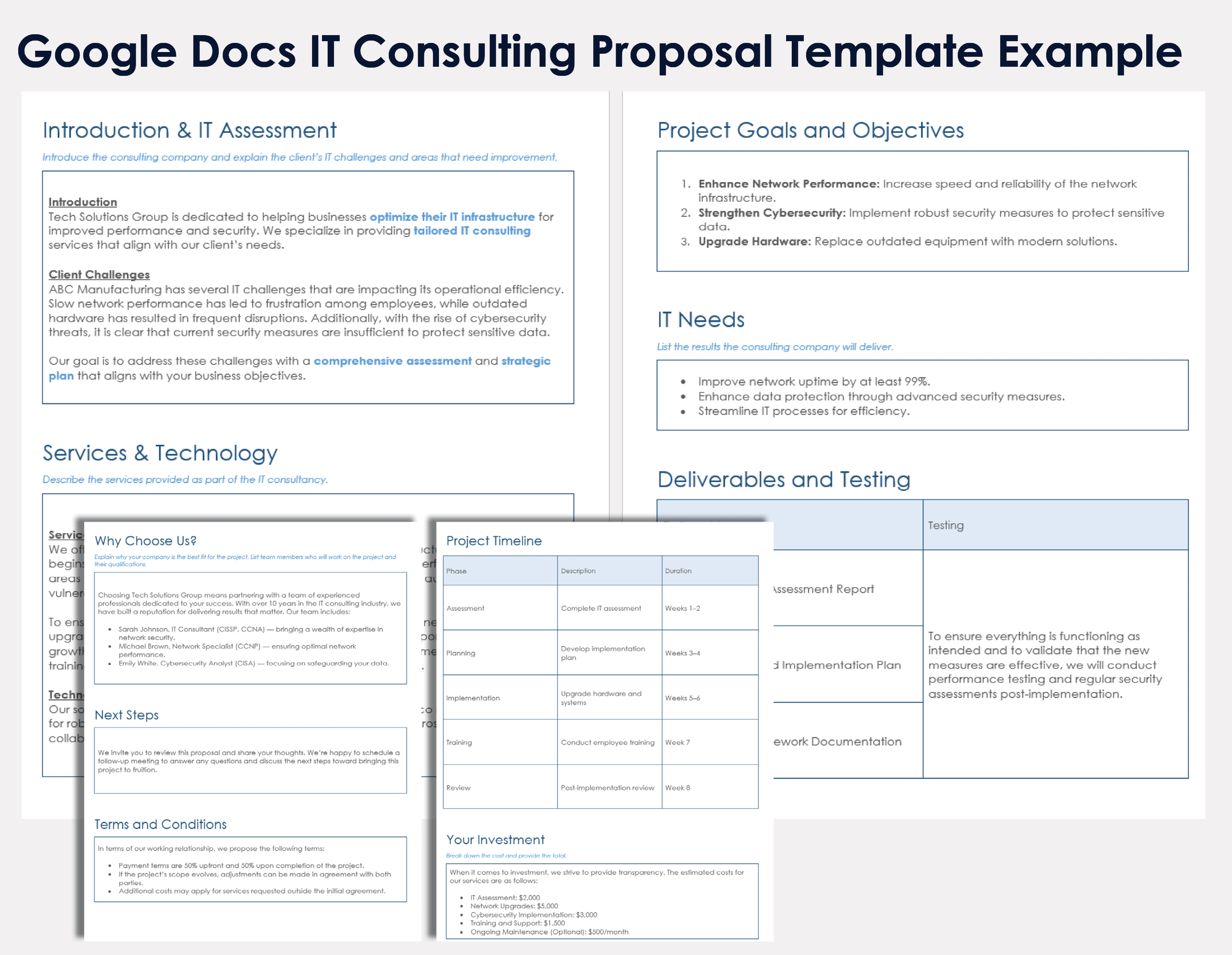 Google Docs IT Consulting Proposal Template Example