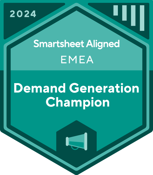 2024 Smartsheet Aligned EMEA Demand Generation Champion