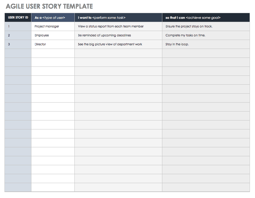 Agile User Story Template