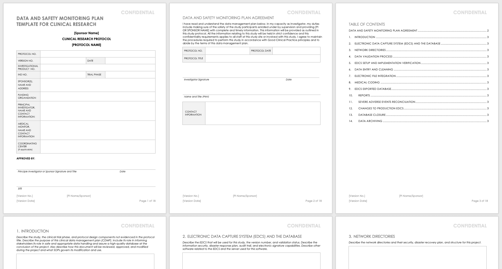 Data and Safety Monitoring Plan Template for Clinical Research