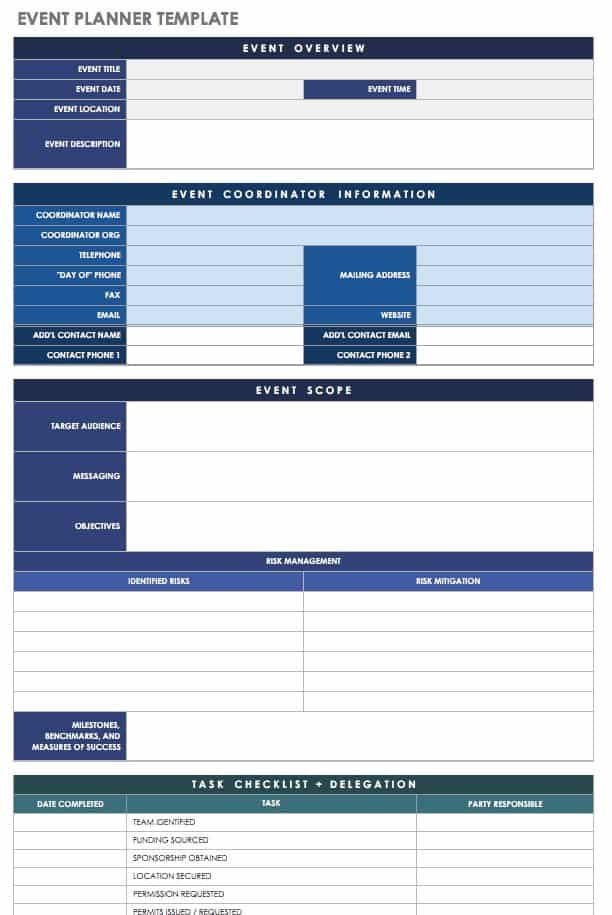 Event Planner Template