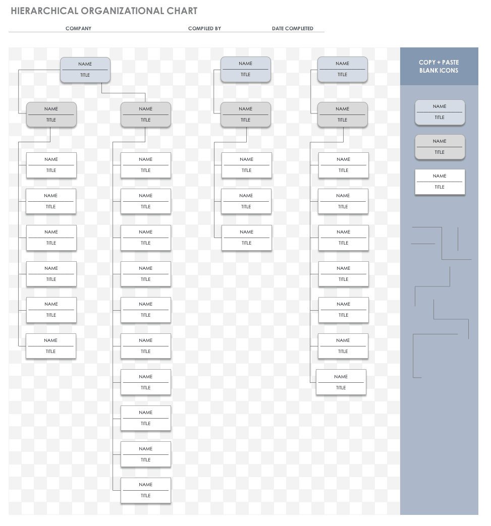 Hierarchical Organizational Chart Template