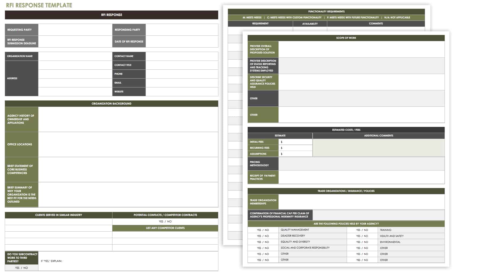 RFI Response Template