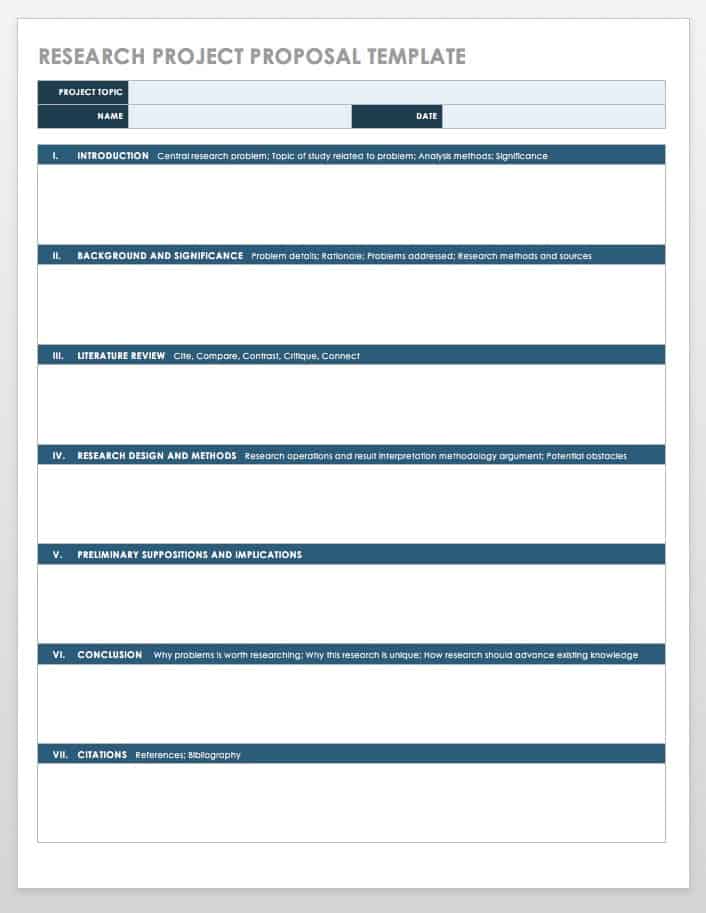 Research Project Proposal Template