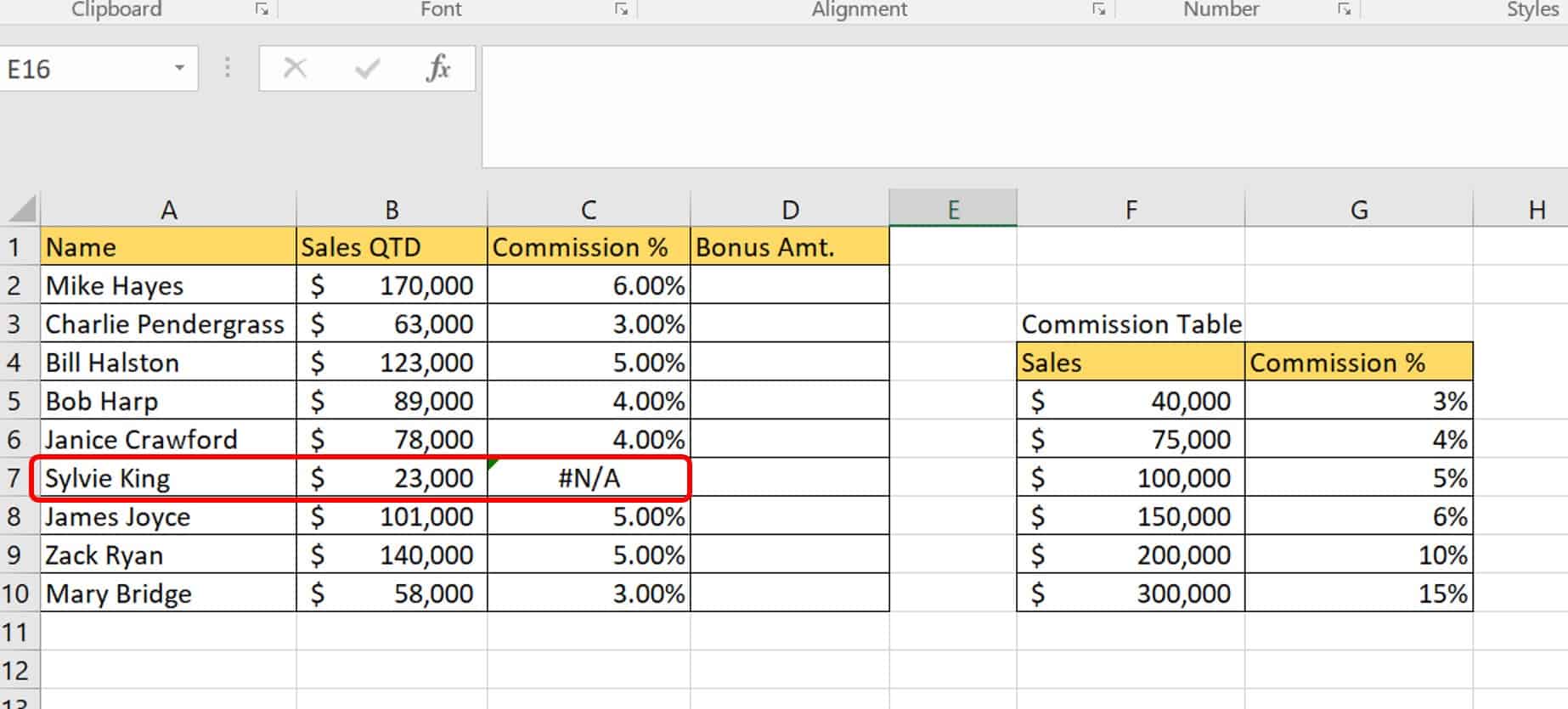 VLOOKUP fix errors