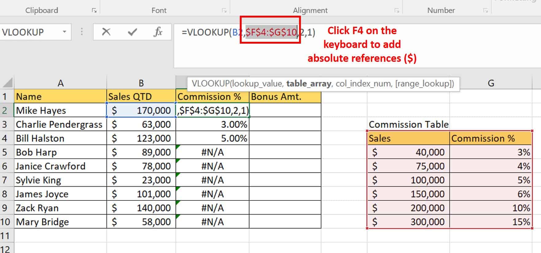 VLOOKUP shortcut Excel