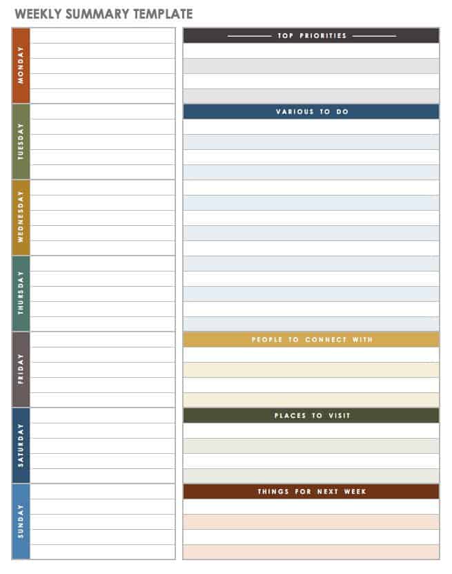 Weekly Summary Template